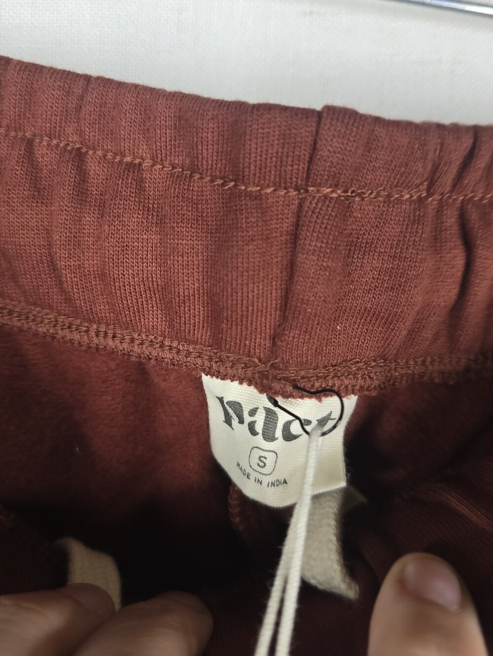 Pact Womens Small One For All Unisex Mahogany Dark Burnt Orange Sweatpants - Picture 3 of 9